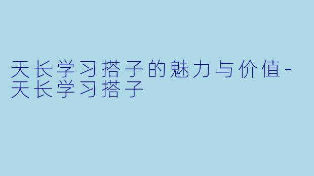 天长学习搭子的魅力与价值-天长学习搭子