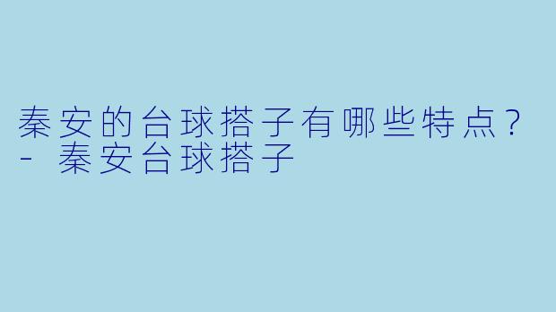 秦安的台球搭子有哪些特点？-秦安台球搭子