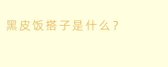 黑皮饭搭子是什么？  