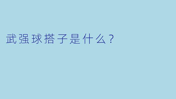 武强球搭子是什么？  