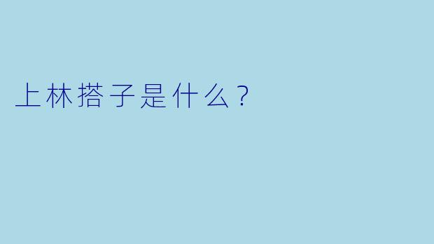 上林搭子是什么？  