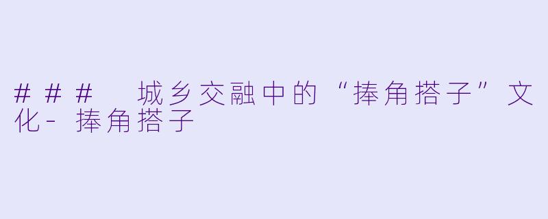 ### 城乡交融中的“捧角搭子”文化-捧角搭子