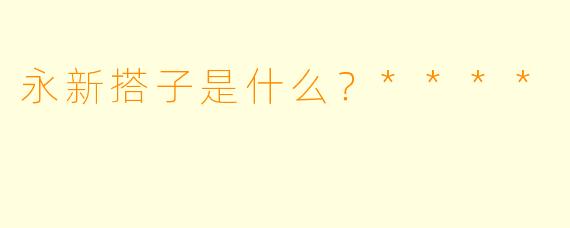 永新搭子是什么？****