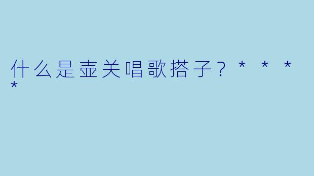 什么是壶关唱歌搭子？****