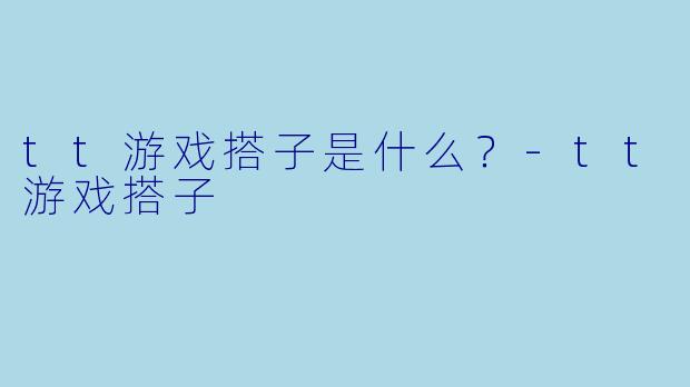 tt游戏搭子是什么？