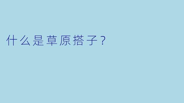 什么是草原搭子？  