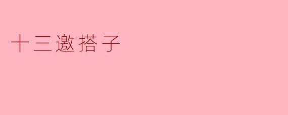 什么是“十三邀搭子”?****
