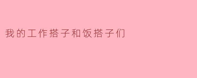 你觉得你的工作搭子和饭搭子们对你的生活有什么影响?****