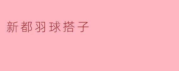 新都羽球搭子
