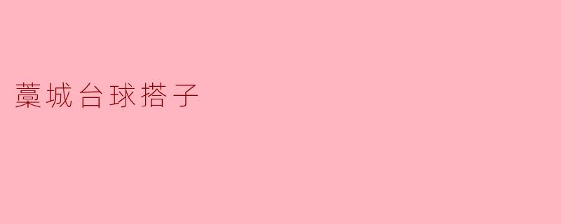 藁城台球搭子
