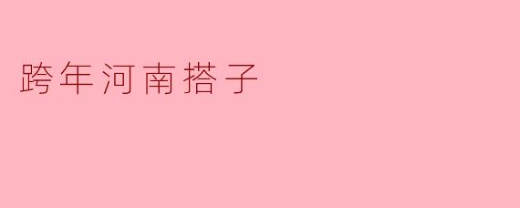 跨年河南搭子