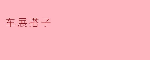 车展搭子是做什么的？****