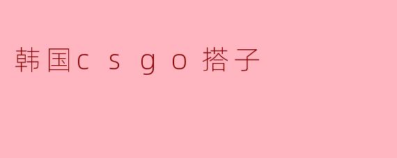 ### 幕后英雄:韩国CS:GO搭子的故事
