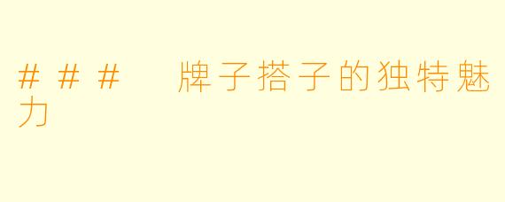 ### 牌子搭子的独特魅力