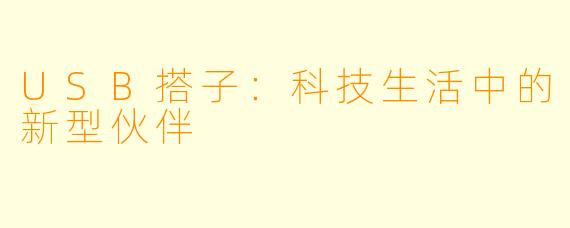 USB搭子：科技生活中的新型伙伴