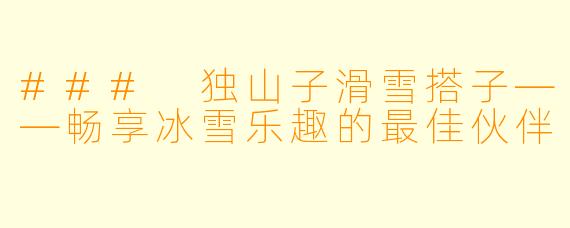 ### 独山子滑雪搭子——畅享冰雪乐趣的最佳伙伴
