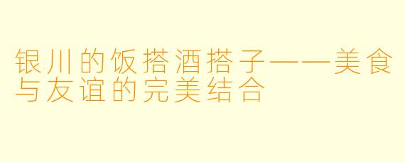 银川的饭搭酒搭子——美食与友谊的完美结合