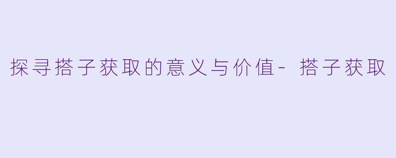 探寻搭子获取的意义与价值