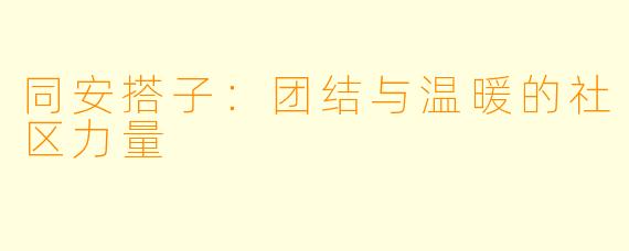 同安搭子：团结与温暖的社区力量