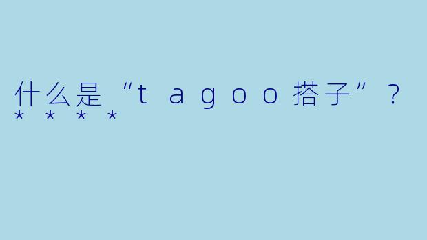 什么是“tagoo搭子”？****