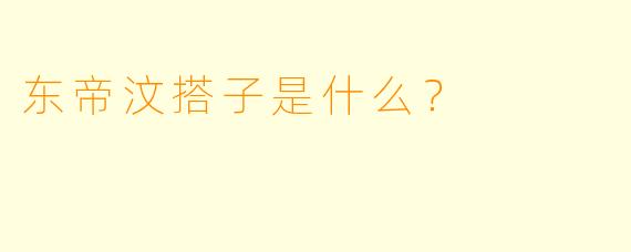 东帝汶搭子是什么？