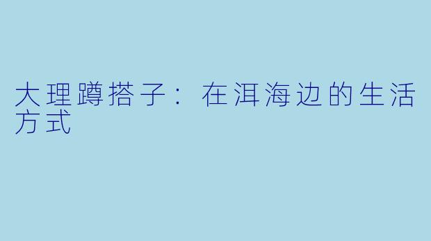 大理蹲搭子：在洱海边的生活方式