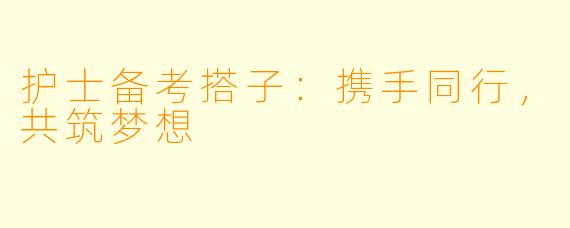 护士备考搭子:携手同行,共筑梦想