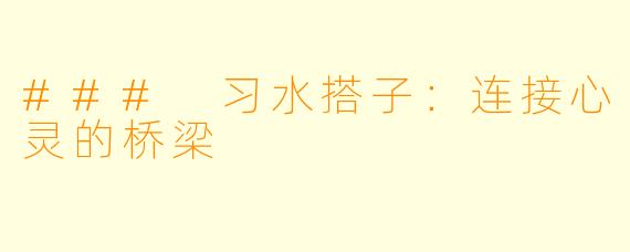 ### 习水搭子:连接心灵的桥梁