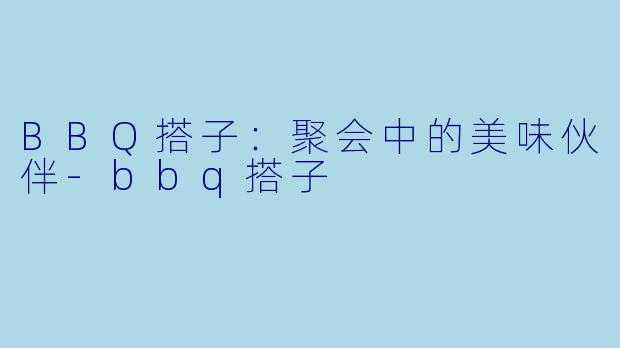 BBQ搭子：聚会中的美味伙伴-bbq搭子