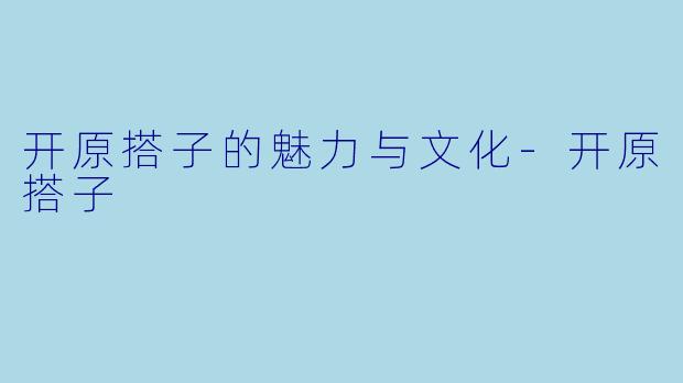 开原搭子的魅力与文化-开原搭子