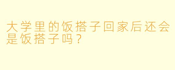 大学里的饭搭子回家后还会是饭搭子吗？