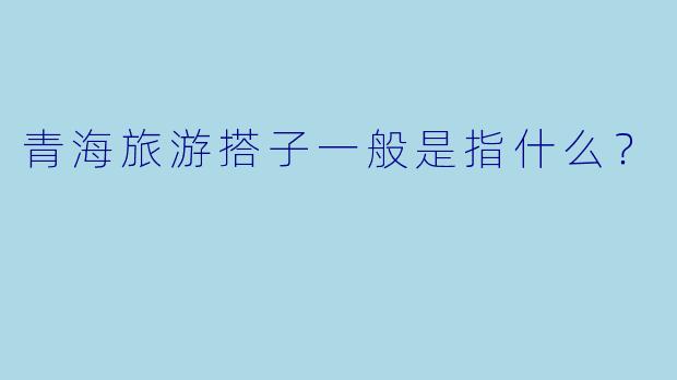 青海旅游搭子一般是指什么？  