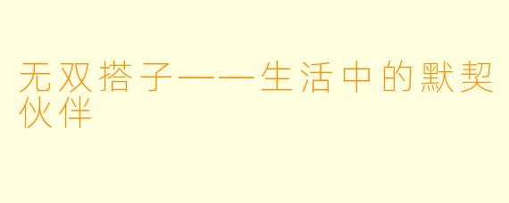 无双搭子——生活中的默契伙伴