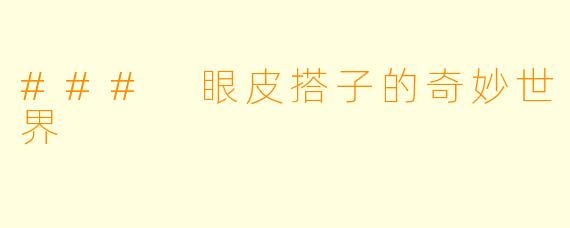 ### 眼皮搭子的奇妙世界