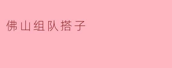 佛山组队搭子