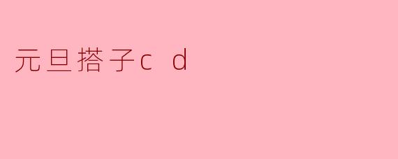元旦搭子cd