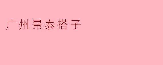 广州景泰搭子