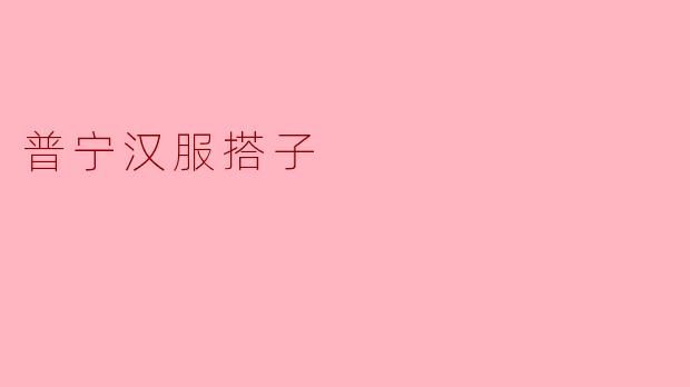 ### 普宁汉服搭子的韵味与魅力