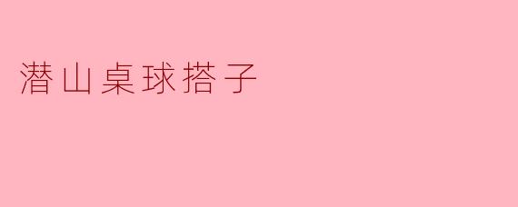 潜山桌球搭子