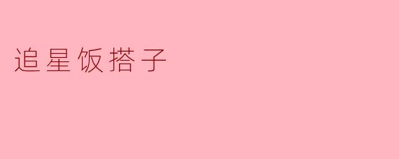 ### 追星饭搭子:青春追梦的最好陪伴