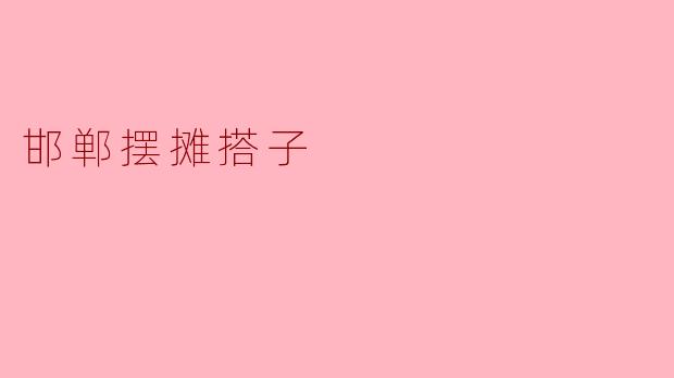 邯郸摆摊搭子:城市经济的新动能