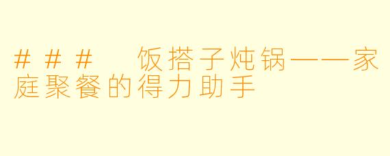 ### 饭搭子炖锅——家庭聚餐的得力助手