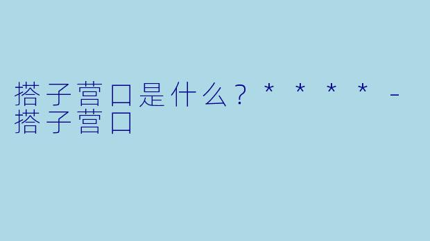 搭子营口是什么？****