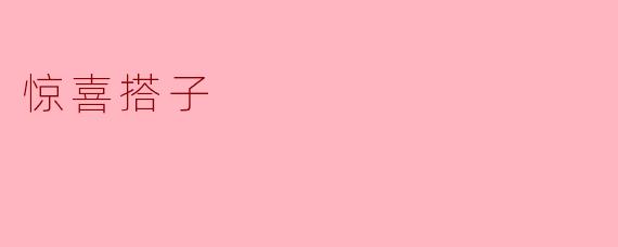 惊喜搭子