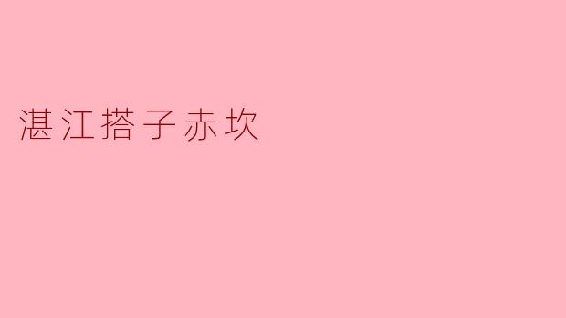 湛江搭子赤坎