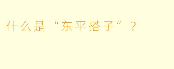 什么是“东平搭子”?