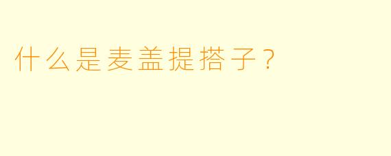 什么是麦盖提搭子？