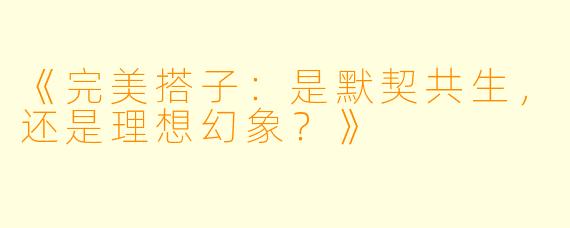 《完美搭子：是默契共生，还是理想幻象？》