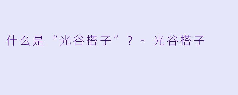 什么是“光谷搭子”？-光谷搭子