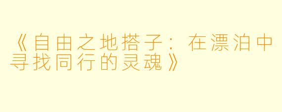 《自由之地搭子：在漂泊中寻找同行的灵魂》